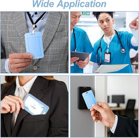 5 PCS Sliding Badge Holder, Sliding Id Badge Holder with Clear Window Vertical Hard Plastic Sleeve Secures Work Id Key Card Credit Cards, Hard Plastic Vertical Card Cases for Nurses Teachers Students in Saudi Arabia