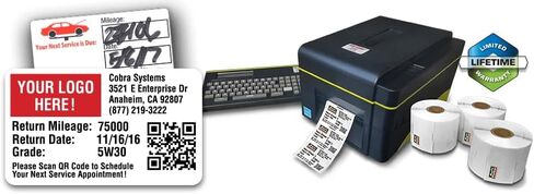 CUTE THINGS & CC Striker III V4.0 نظام طباعة تذكير بخدمة الزيت - نظام طابعة تذكير بتغيير الزيت مع لوحة مفاتيح وحبر و500 ملصق خدمة. in Kuwait