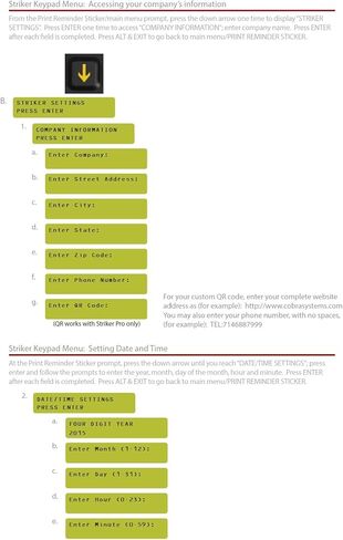 CUTE THINGS & CC Striker III V4.0 نظام طباعة تذكير بخدمة الزيت - نظام طابعة تذكير بتغيير الزيت مع لوحة مفاتيح وحبر و500 ملصق خدمة. in Kuwait