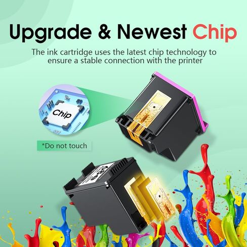 خراطيش حبر 68XL بديلة لخراطيش حبر HP 68e 68 XL حزمة كومبو سوداء اللون متوافقة مع طابعة HP Envy 6155e، 6152e، 6500e، 6552e، 6555e، 6558e، 6100e (أسود/ثلاثي الألوان، عبوتان) in Saudi Arabia