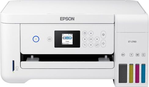 طابعة Epson ET-2760 EcoTank اللاسلكية Supertank الكل في واحد خالية من خرطوشة مع ماسح ضوئي وناسخة، تصل إلى 5760 × 1440 نقطة في البوصة، 10.5 صفحة في الدقيقة، طباعة تلقائية على الوجهين in Saudi Arabia