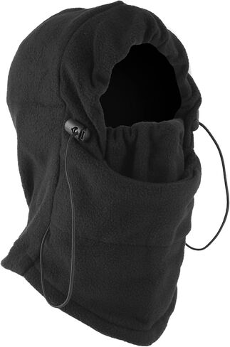 Winter Balaclava Face Mask for 4-10 Years Old, Adjustable Warm Windproof Balaclava Ski Mask for Winter Fleece Hat for Outdoor Activities Skiing Motorcycle Riding Running Black in Saudi Arabia