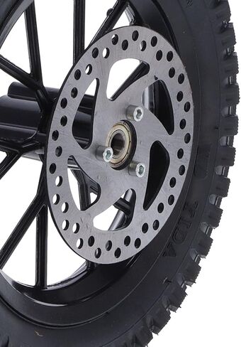 مجموعة العجلات الأمامية، إطارات مطاطية ومعدنية مقاس 12.5 × 2.75 بوصة، مسامير ضرس فرامل قرصية مناسبة لدراجة ترابية صغيرة ثنائية الأشواط (أسود) in Saudi Arabia