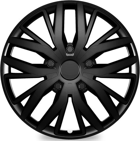 TangMiGe 4 Pack Universal Hubcaps Replacement R16 Wheel Covers, Steel Wheel Rim Cover for Most Cars Sedans SUV Trucks, 16" 16 in inch Hub Caps (Silver+Black Color, 16 inch) in Saudi Arabia