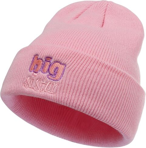 ACTLATI Toddler Beanie Hat for Boys Girls Embroidered Knit Cuffed Skull Caps Funny Letters Autumn Winter Beanies 3-8 Years in Kuwait