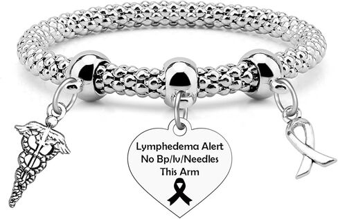 أساور طبية للنساء أساور تنبيه الوذمة اللمفية للمرأة هدايا ملهمة لابنة أخت صديق الوذمة اللمفية تنبيه طبي تمتد مجوهرات الصداقة هدايا تشجيع لها in Kuwait