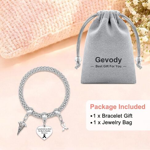 أساور طبية للنساء أساور تنبيه الوذمة اللمفية للمرأة هدايا ملهمة لابنة أخت صديق الوذمة اللمفية تنبيه طبي تمتد مجوهرات الصداقة هدايا تشجيع لها in Kuwait