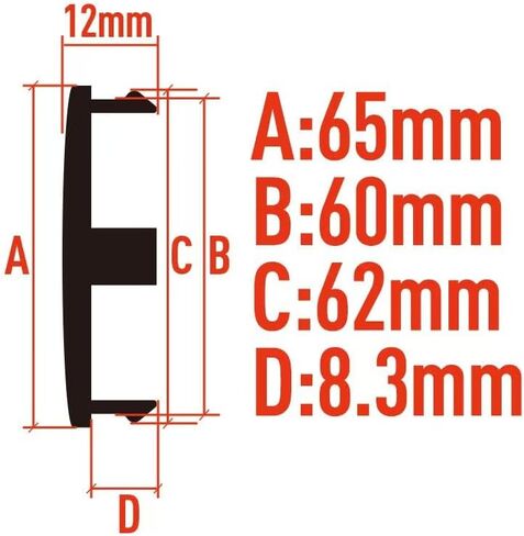 4 قطع أغطية مركز محور عجلات السيارة لـ 2021-2024 2025 Nissan Rogue OD65mm، غطاء محور مركزي ABS لعجلات السيارة وأغطية مقاومة للغبار وديكورات السيارات وإكسسوارات الإطارات in Saudi Arabia