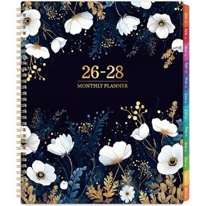 2026-2028 Monthly Planner/Calendar - January 2026 - December 2028, 9" × 11", 3 Year Monthly Planner 2026-2028, 36-Month Calendar with Tabs,Inner Pocket, Twin-wire Binding, Enterprise in Kuwait