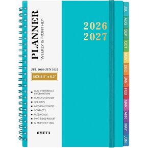 2026 Planner – 2026 Planner Weekly and Monthly: Jan. 2026 - Dec. 2026, 8.5" x 11", 2026 Calendar Planner with Monthly Tabs, Flexible Cover, Thick Paper, Inner Pocket for School Office Supplies in Kuwait