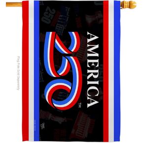America 250 Flag Anniversary Independence Day Wall Tapestry House Banner Official Licensed Merchandise Canvas Prints Yard Sign Textile Woven Fabric Poster USA 250th Anniversary Decoration Gift in Kuwait