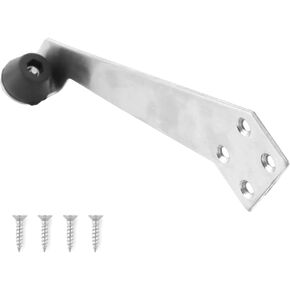 1 Pack Over Head Door Stop, Right 90 Degree Door Stop 304 Stainless Steel for Wall Mount Door Holder, Wire Drawing Process with Buffer Sound Dampening Rubber, Gate Resistor Invisible Limiter, Silver in Kuwait
