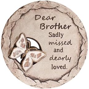 Brother Memorial Garden Stone, Durable Cement Outdoor Decorative Stones, Sympathy Gifts for Loss of Loved One, in Remembrance Comfort Gift Memorial Stone, Brother Memorial Gifts for Loss of Brother in Saudi Arabia