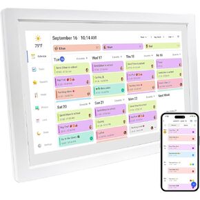 MMQ 10.1 Inch Digital Calendar and Photo Frame 2-in-1, 1080 IPS HD Touch Screen, 32GB, Wall/Desk Mount, WiFi App Sharing, to-Do List, Meal Planner and Photo Frame for Women, Mom, Home in Kuwait