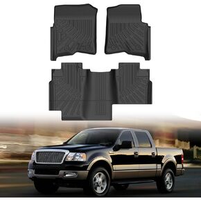 Cartist Floor Mats for 2004-2008 Ford F-150 SuperCrew Cab & Lincoln Mark LT Crew Cab 2006-2008, All Weather Floor Liners for F150 Accessories, Heavy Duty TPE Car Mats in Kuwait