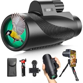 Goksy 15x52 HD Monocular for Adults High Powered with Phone Adapter and Tripod, Monocular Compact with BAK4 Prism & FMC Lens, Monoculars for Hunting, Bird Watching, Hiking,Traveling in Kuwait