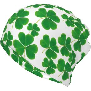 Knit Beanie Hat with Funny Fashion Shamrock St. Patrick's Day Design Hat for Men Women in Saudi Arabia
