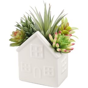 Succulents Plants Artificial in Ceramic Pot, Small Fake Plants for Bathroom Decor Bedroom Aesthetic Living Room Shelf Office Shelf Table Decor in Saudi Arabia