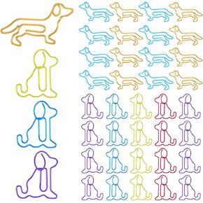 50 Pcs Cute Paper Clips Dog Paperclips Cute Animal Paper Clips Metal Dogs Lover Gifts Black Binder Paperclips Document Note Sorting Organizer for Work School Office Supplies in Kuwait