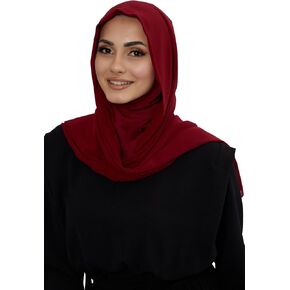 وشاح رأس شال شيفون فوري من عائشة للنساء مع غطاء عمامة شيفون من القطن in Kuwait