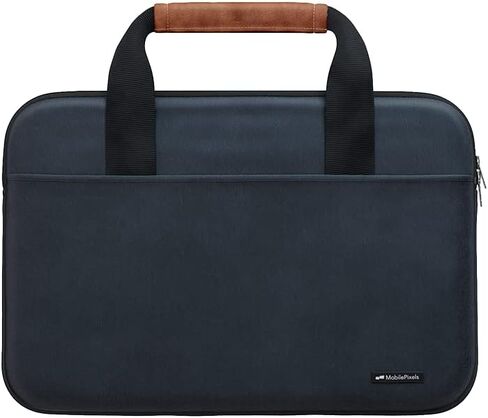 حقيبة كمبيوتر محمول مقاس 14-15.6 بوصة من Mobile Pixels لغطاء حقيبة يد MacBook Pro، Lenovo Dell Toshiba HP ASUS Acer Chromebook Notebook - أزرق داكن Duex (14-15.6 بوصة) in Kuwait