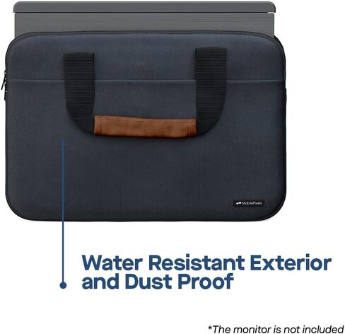 حقيبة كمبيوتر محمول مقاس 14-15.6 بوصة من Mobile Pixels لغطاء حقيبة يد MacBook Pro، Lenovo Dell Toshiba HP ASUS Acer Chromebook Notebook - أزرق داكن Duex (14-15.6 بوصة) in Kuwait