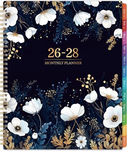 2026-2028 Monthly Planner/Calendar - January 2026 - December 2028, 9" × 11", 3 Year Monthly Planner 2026-2028, 36-Month Calendar with Tabs,Inner Pocket, Twin-wire Binding, Enterprise in Kuwait