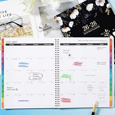 2026-2028 Monthly Planner/Calendar - January 2026 - December 2028, 9" × 11", 3 Year Monthly Planner 2026-2028, 36-Month Calendar with Tabs,Inner Pocket, Twin-wire Binding, Enterprise in Kuwait