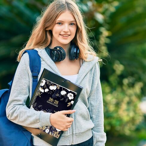 2026-2028 Monthly Planner/Calendar - January 2026 - December 2028, 9" × 11", 3 Year Monthly Planner 2026-2028, 36-Month Calendar with Tabs,Inner Pocket, Twin-wire Binding, Enterprise in Kuwait