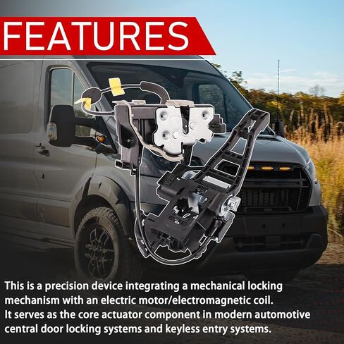 مشغل قفل مزلاج باب السائق الأمامي متوافق مع 2015-2023 Ford Transit-150/250/350/350HD V6 3.5L استبدال CK4Z61219A65C CK4Z61219A65F CK4Z61219A65J CK4Z61219A65E in Kuwait