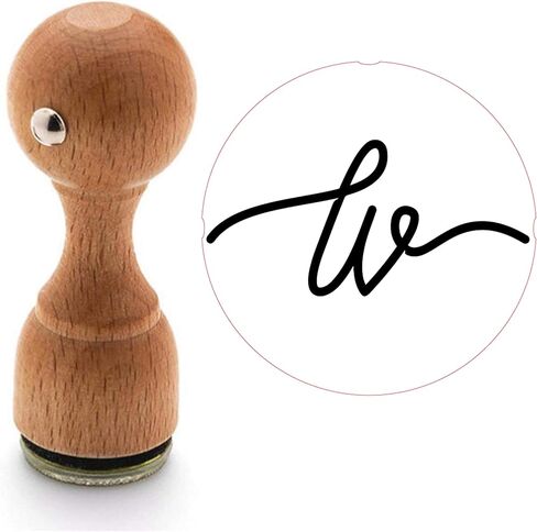 Custom Stamp - Upload Initials - Inspection Stamp (Wooden) - 1/2" Round - Small - 1 Line in Saudi Arabia