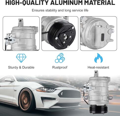 ضاغط تكييف هواء جديد مع قابض لـ Ford Edge 3.5L 2007-2010، لـ 2007-2010 Lincoln MKX 3.5L 2007 2008 2009 2010 158314 157314 in Saudi Arabia
