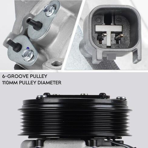 ضاغط تكييف هواء جديد مع قابض لـ Ford Edge 3.5L 2007-2010، لـ 2007-2010 Lincoln MKX 3.5L 2007 2008 2009 2010 158314 157314 in Saudi Arabia