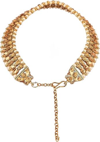 Efulgenz Indian Anklets for Women Crystal Bollywood Faux Pearl Bridal Anklet Set Indian Payal Ankle Bracelets Jewelry for Women in Saudi Arabia