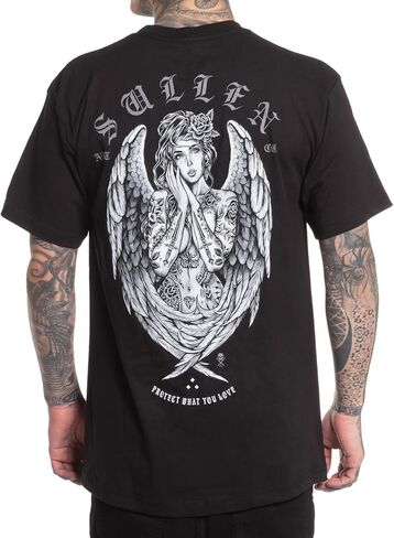 Sullen Men's Dream Angel Capsule Tattoo Lifestyle Graphic Cotton Standard Short Sleeve Tee in Saudi Arabia