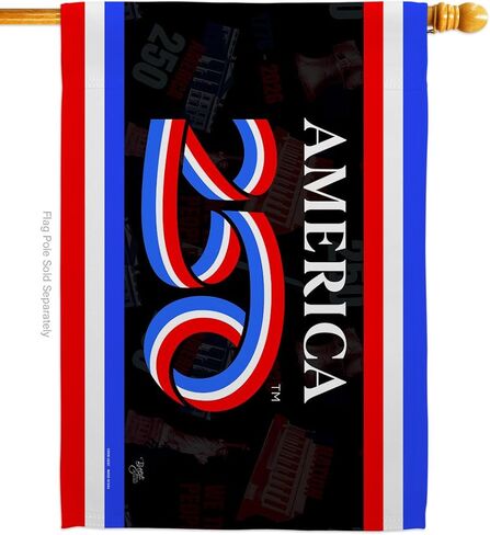 America 250 Flag Anniversary Independence Day Wall Tapestry House Banner Official Licensed Merchandise Canvas Prints Yard Sign Textile Woven Fabric Poster USA 250th Anniversary Decoration Gift in Kuwait