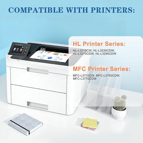 خرطوشة حبر TN227 عالية الإنتاجية مكونة من 4 عبوات متوافقة مع خراطيش حبر Brother TN227 TN-227 TN 227 TN227BK TN227BK/C/M/Y TN223 لخراطيش الحبر HL-L3270CDW HL-L3290CDW HL-L3210CW MFC-L3770CDW طابعة MFC-L3750CDW in Kuwait