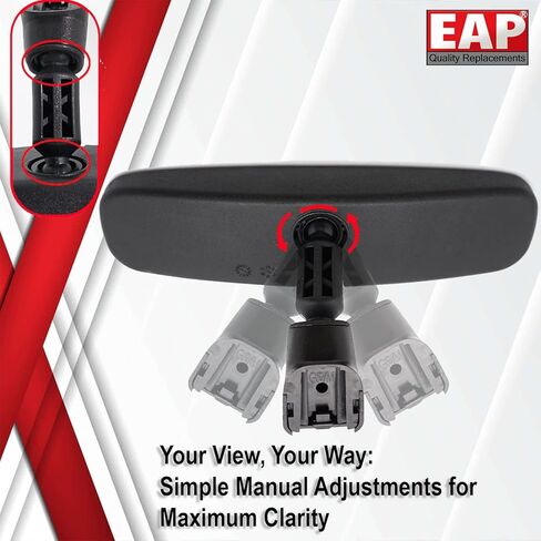 EAP Inside Rearview Mirror Compatible With Nissan Altima, Frontier, Kicks, Leaf, Maxima, Murano, NV, Pathfinder, Rogue, Sentra, Titan, Versa, Xterra, Juke, Compatible With Infiniti EX, G, Q, QX, I, M in Saudi Arabia