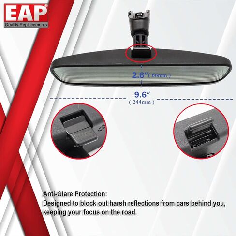 EAP Inside Rearview Mirror Compatible With Nissan Altima, Frontier, Kicks, Leaf, Maxima, Murano, NV, Pathfinder, Rogue, Sentra, Titan, Versa, Xterra, Juke, Compatible With Infiniti EX, G, Q, QX, I, M in Saudi Arabia