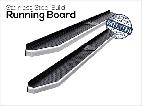 Tuxtreme 6in 304 Stainless Steel (Polished Flat Style) Running Boards Side Bars Side Steps Compatible with Chevy Traverse 2018-2023 in Kuwait