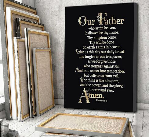 Christian Bible Canvas Wall Art Inspirational Prayer Scripture Motivational Quotes Painting Picture Wall Decor Poster Print Artwork for Living Room Bedroom Office Home Decoration in Saudi Arabia