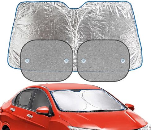 TYPE S Windshield Silver Foil Sunshade 3-Piece Kit (Standard) in Kuwait
