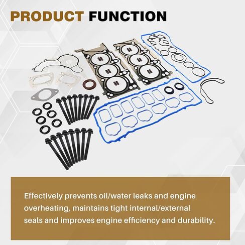 3.6L HS26541PT Head Gasket Set & Bolts Kit Compatible with Dodge Charger/Durango/Grand Caravan Journey 2011-2016 Jeep Grand Cherokee Wrangler Chrysler 200 300 Ram 1500 2500 3.6L Pentastar V6 in Kuwait