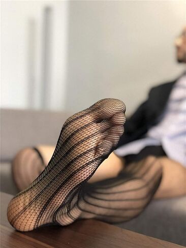 Goobester Men Sheer Formal Wear Suit Transparent Business Fishnet Tube Dress Socks in Saudi Arabia