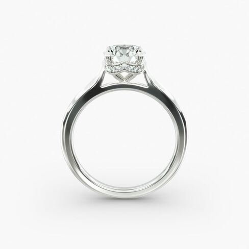 1-5 carat Round Cut VVS1-2 E-F colour Moissanite Diamond Pavé Adorned Cathedral Solitaire Engagement Ring For Women in Saudi Arabia