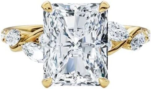 1-5 CT Moissanite Engagement Ring For Women Accents Moissanite Engagement Ring in 10K/14K/18K White gold And 925 Sterling Silver Wedding & Proposal Jewelry in Saudi Arabia
