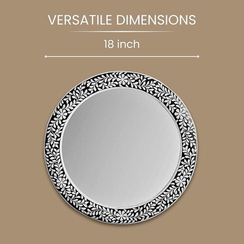 Handcrafted Bone Inlay Mirror Frame Elegant Decorative Wall Mirror Frame with Intricate Bone Inlay Design, Perfect for Living Room, Bedroom, Bathroom and Home Décor in Saudi Arabia