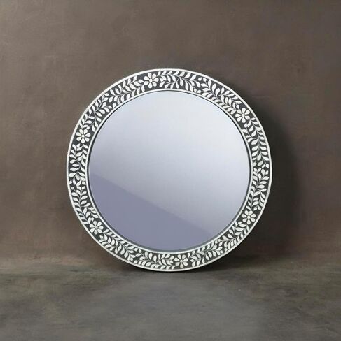 Handcrafted Bone Inlay Mirror Frame Elegant Decorative Wall Mirror Frame with Intricate Bone Inlay Design, Perfect for Living Room, Bedroom, Bathroom and Home Décor in Saudi Arabia