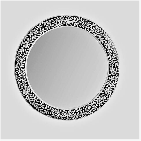 Handcrafted Bone Inlay Mirror Frame Elegant Decorative Wall Mirror Frame with Intricate Bone Inlay Design, Perfect for Living Room, Bedroom, Bathroom and Home Décor in Saudi Arabia