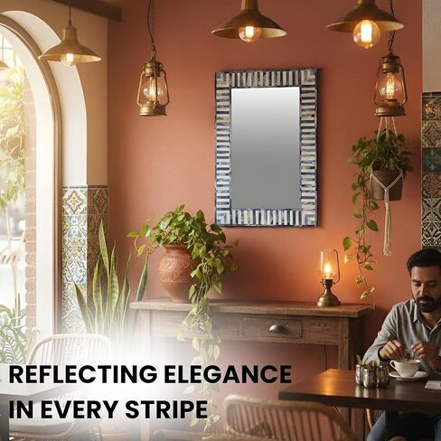 Bone Inlay Mirror Frame Handcrafted Decorative Wall Mirror Frame for Living Room, Bedroom or Entryway Elegant Bohemian Home Décor Accent in Saudi Arabia
